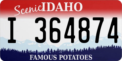 ID license plate I364874