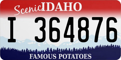 ID license plate I364876