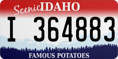 ID license plate I364883