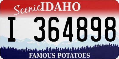 ID license plate I364898