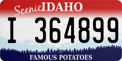 ID license plate I364899