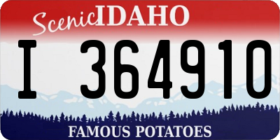 ID license plate I364910