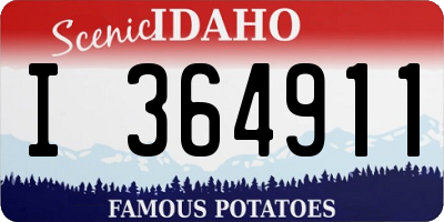 ID license plate I364911