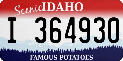 ID license plate I364930