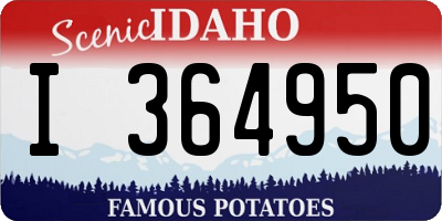 ID license plate I364950
