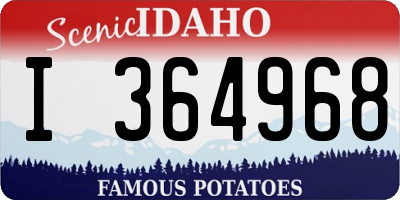 ID license plate I364968