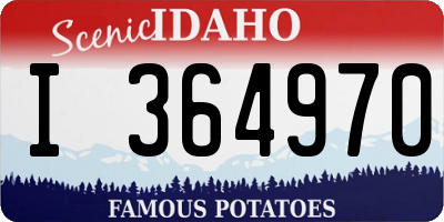 ID license plate I364970