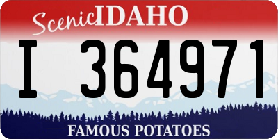 ID license plate I364971
