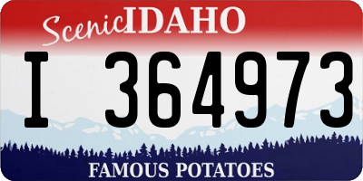 ID license plate I364973