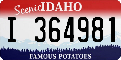 ID license plate I364981