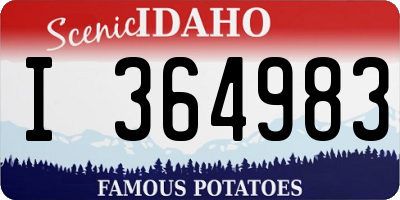 ID license plate I364983
