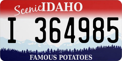 ID license plate I364985