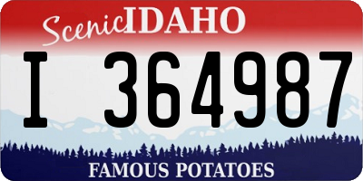 ID license plate I364987