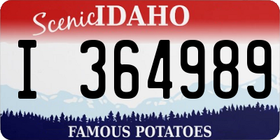 ID license plate I364989
