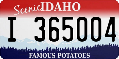 ID license plate I365004