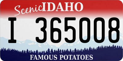 ID license plate I365008