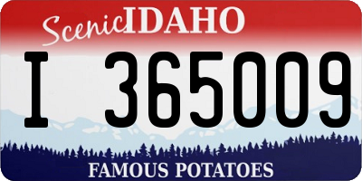 ID license plate I365009