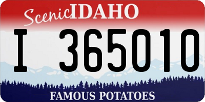 ID license plate I365010