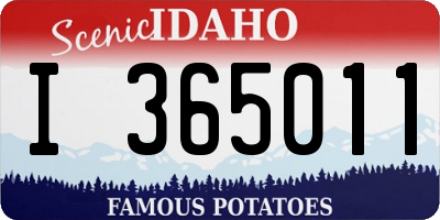 ID license plate I365011