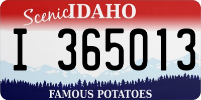 ID license plate I365013