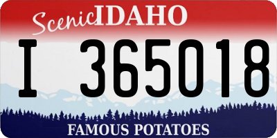 ID license plate I365018