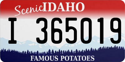 ID license plate I365019