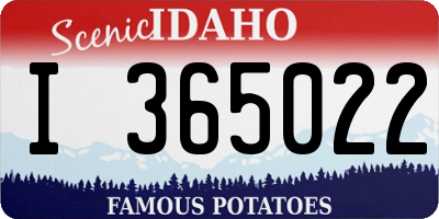 ID license plate I365022