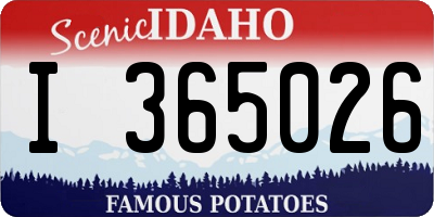 ID license plate I365026