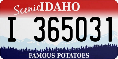 ID license plate I365031