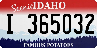 ID license plate I365032