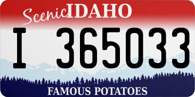 ID license plate I365033