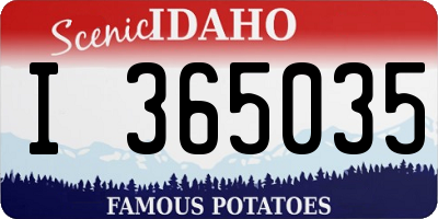 ID license plate I365035