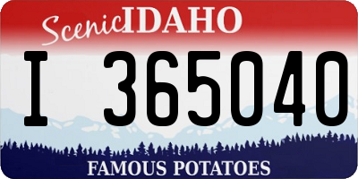 ID license plate I365040