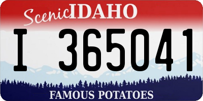 ID license plate I365041