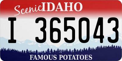 ID license plate I365043