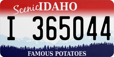 ID license plate I365044