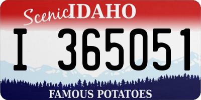 ID license plate I365051