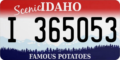 ID license plate I365053