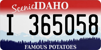 ID license plate I365058