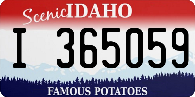 ID license plate I365059