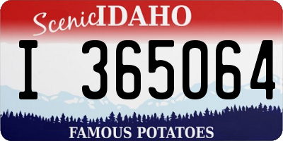 ID license plate I365064