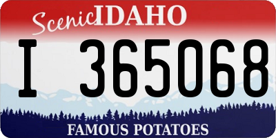 ID license plate I365068