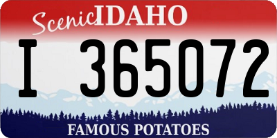 ID license plate I365072