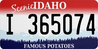 ID license plate I365074