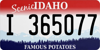 ID license plate I365077