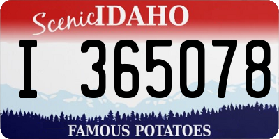 ID license plate I365078