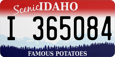 ID license plate I365084