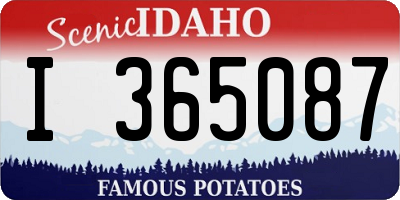ID license plate I365087
