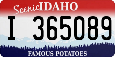 ID license plate I365089