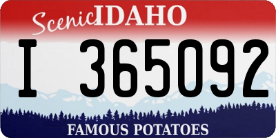 ID license plate I365092